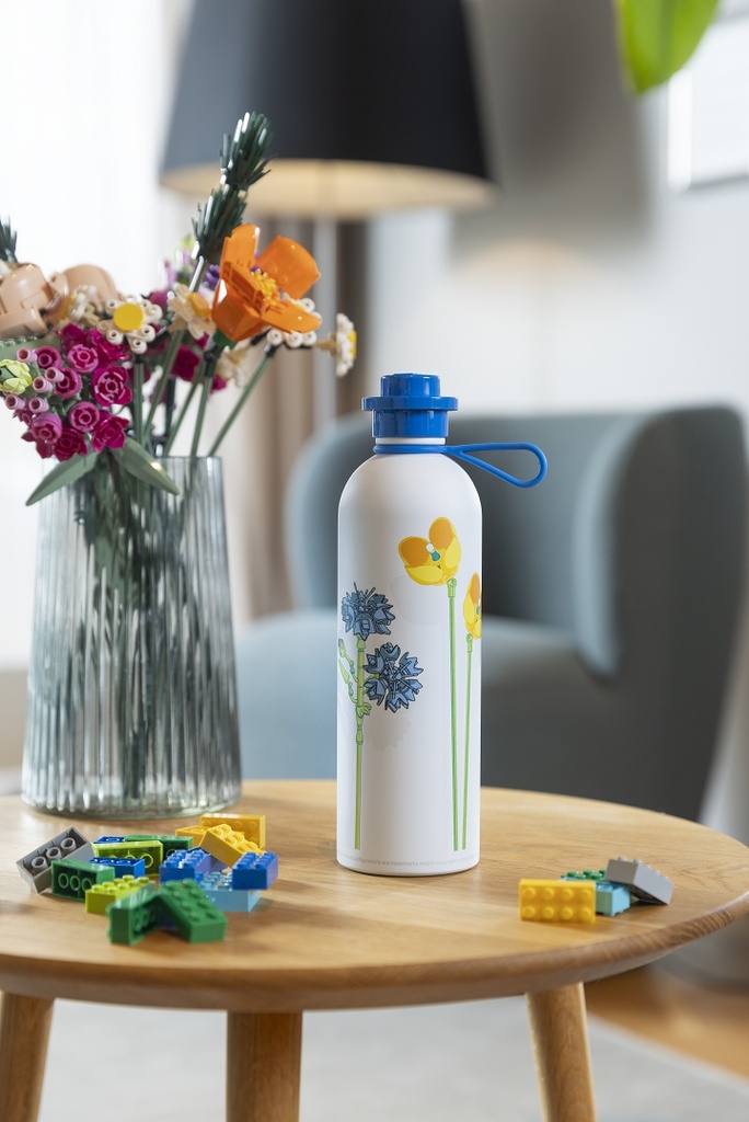Smartlife LEGO Botanicals nerezová láhev 725 ml – luční kvítí