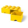 LEGO úložný box 8 s šuplíky - žlutá