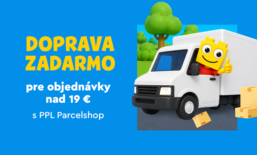 DOPRAVA ZADARMO pri objednávkach nad 19€ s PPL Parcelshop!