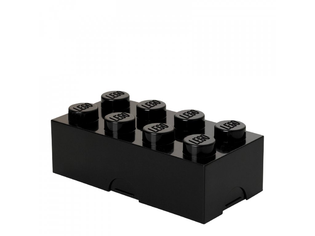 LEGO box na svačinu 100 x 200 x 75 mm - černá
