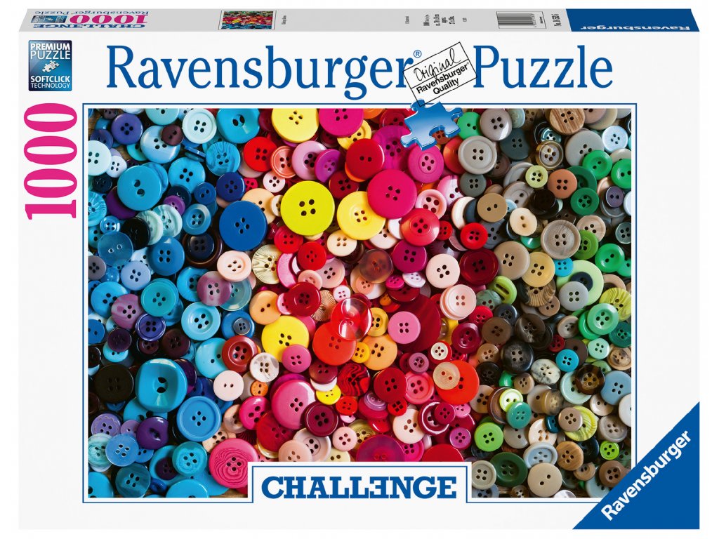 RAVENSBURGER PUZZLE 165636 Challenge Puzzle: Knoflíky 1000 dílků