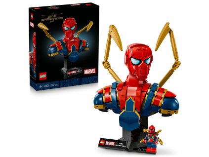 29041 lego marvel 76326 busta iron spider mana
