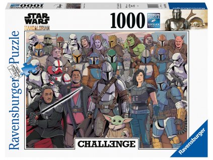 RAVENSBURGER PUZZLE 167708 Challenge Puzzle: Star Wars: Mandalorian 1000 dílků
