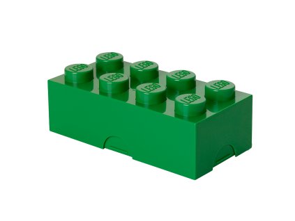 21225 lego box na svacinu 100 x 200 x 75 mm tmave zelena