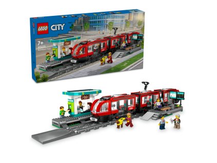 27695 3 lego city 60423 tramvaj a zastavka v centru mesta