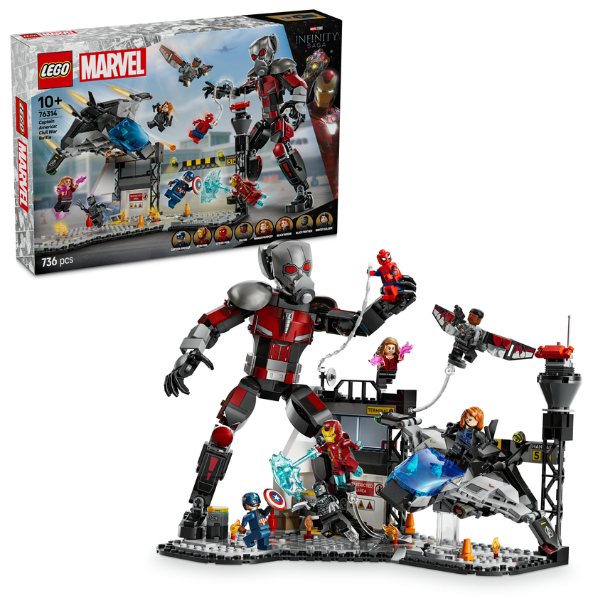 E-shop LEGO LEGO® Marvel 76314 Akční bitva – Captain America: Občanská válka