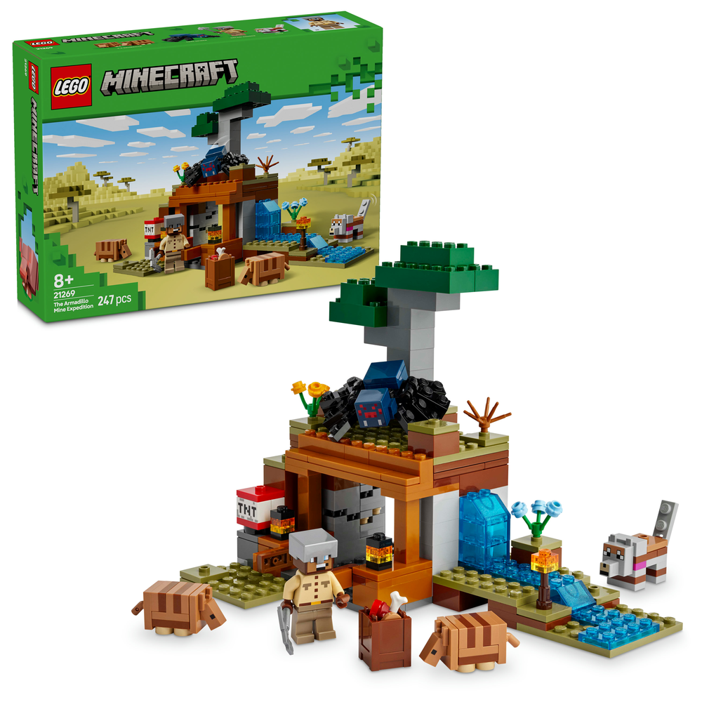 E-shop LEGO LEGO® Minecraft® 21269 Výprava do dolu a pásovec