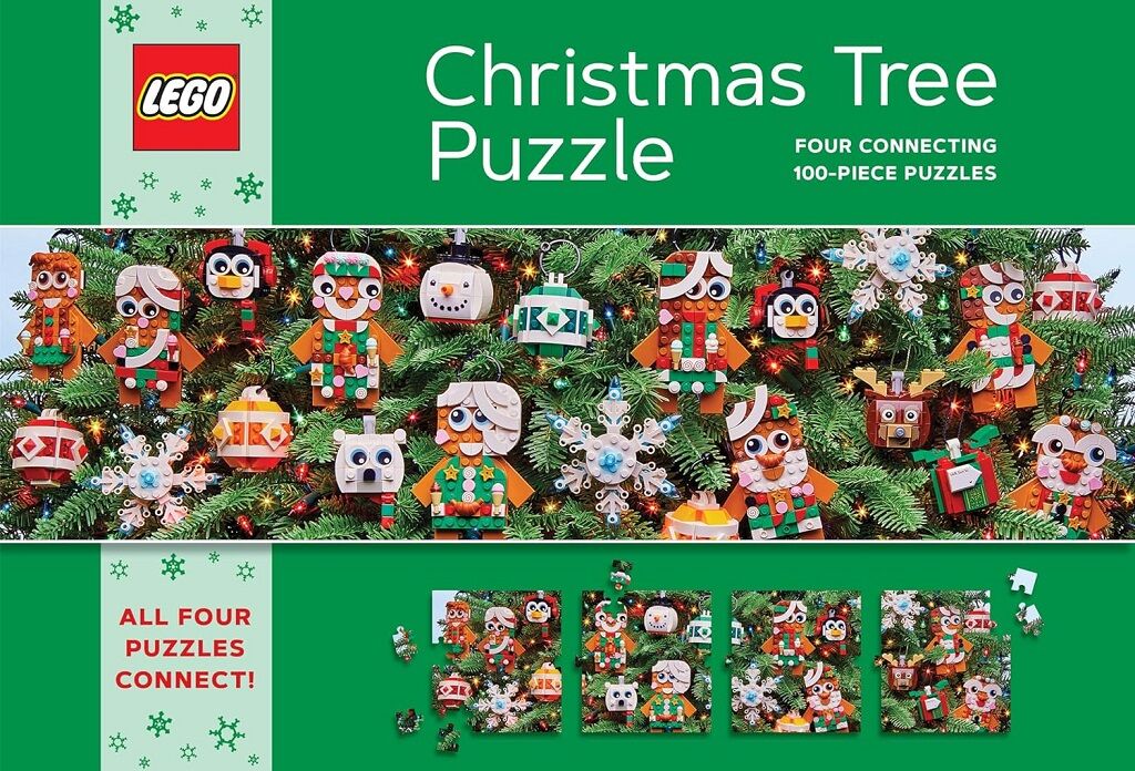 E-shop LEGO Chronicle Books Puzzle LEGO® Vánoční stromeček 4x100 dílků
