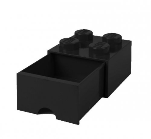 E-shop LEGO úložný box 4 s šuplíkem - černá