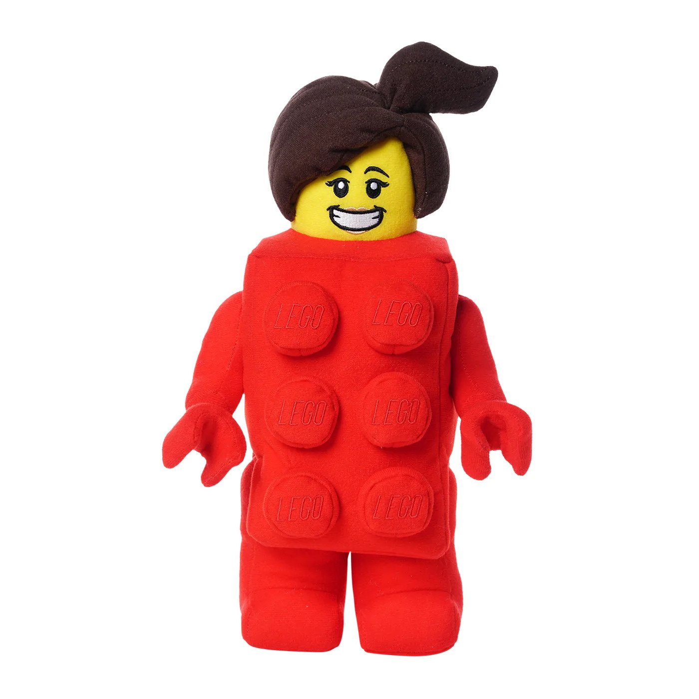 E-shop LEGO® plyšák Dívka v převleku červené kostičky