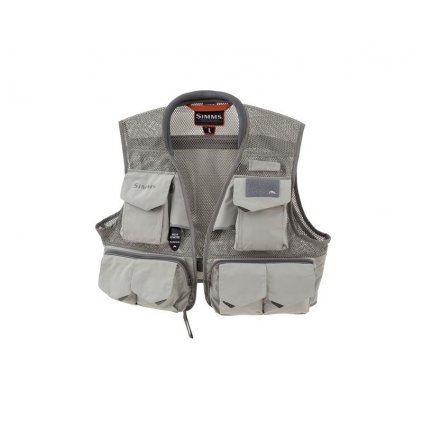 Rybářská vesta Simms Headwaters Pro Mesh Vest (Barva Steel, Materiál 100% Nylon s DWR zakončením; 100% polyester, Velikost XXL)