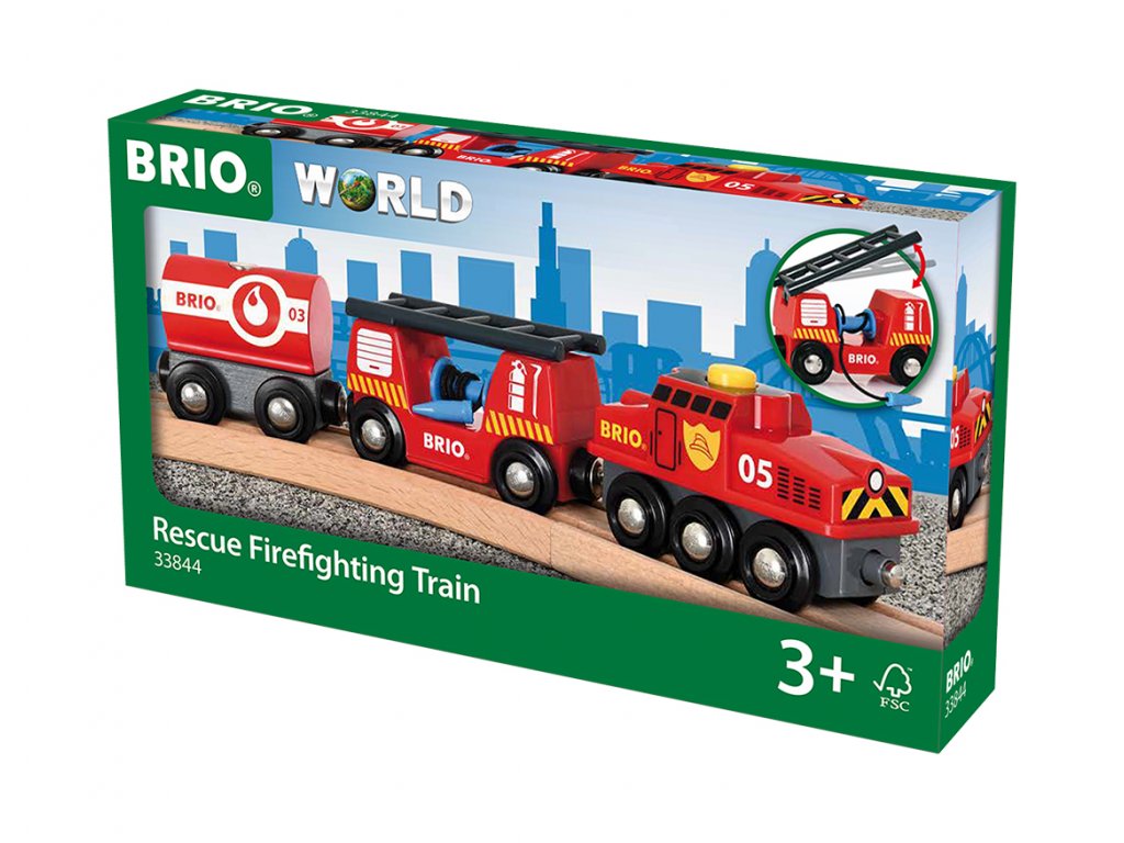 BRIO WORLD 33844 Záchranný hasičský vlak