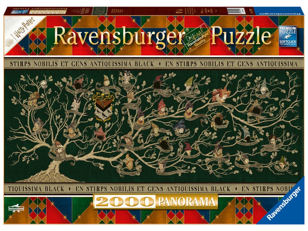 RAVENSBURGER PUZZLE 172993 Harry Potter: Rodokmen 2000 dílků Panorama