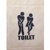 Samolepka na WC - pán a paní TOILET