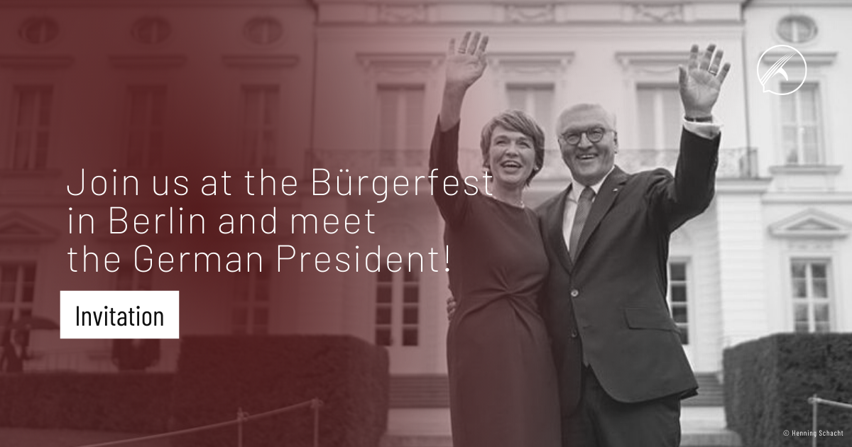 Join us at the Bürgerfest in Berlin and meet the German President!