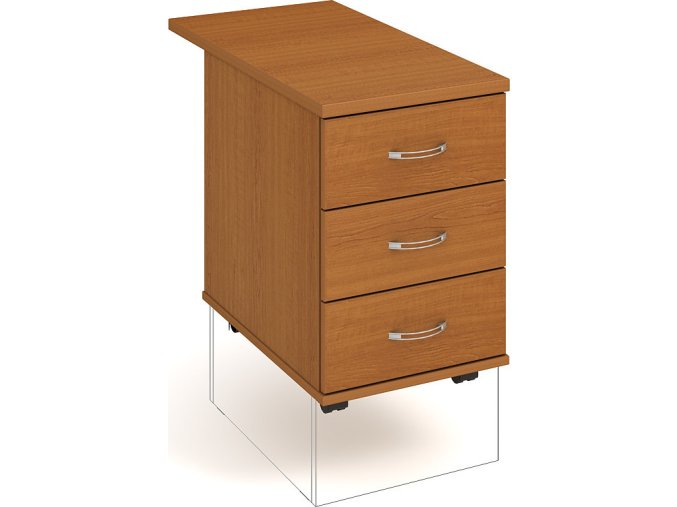 Office pro HOBIS kontejner K 23 N 80 - 3 zásuvky napríc 80cm (LTD DESKY HOBIS ŠEDÁ, LTD KORPUS HOBIS ŠEDÁ, ÚCHYTKY HOBIS USH)