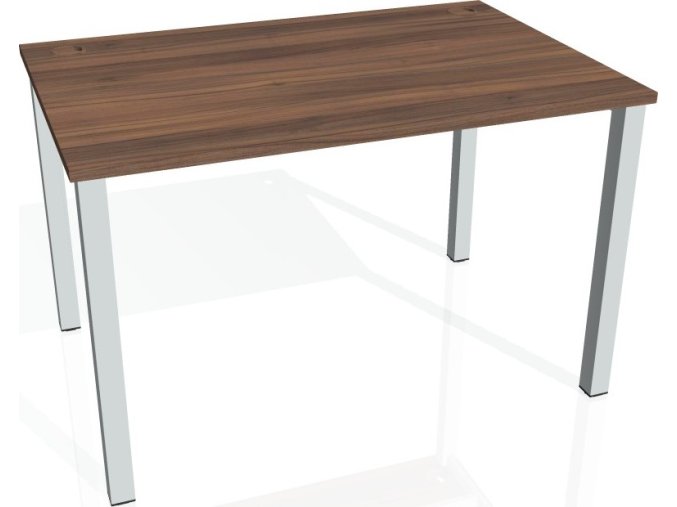 Office pro HOBIS UNI -US 1200 - Stůl pracovní rovný 120 cm (BARVA NOHY BÍLÁ, LTD DESKY HOBIS ŠEDÁ)