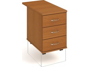 Office pro HOBIS kontejner K 23 N 80 - 3 zásuvky napríc 80cm (LTD DESKY HOBIS ŠEDÁ, LTD KORPUS HOBIS ŠEDÁ, ÚCHYTKY HOBIS USH)