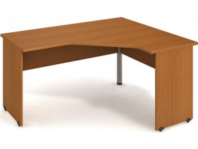 Office pro HOBIS GEV 60 L - Stůl ergo levý 160*120cm   GATE (BARVA KOVU ČERNÁ, LTD DESKY HOBIS ŠEDÁ, LTD KORPUS HOBIS ŠEDÁ)