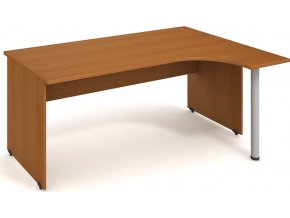 Office pro HOBIS GE 1800 L - Stůl ergo levý 180*120 cm GATE (BARVA KOVU ŠEDÁ, LTD DESKY HOBIS ŠEDÁ, LTD KORPUS HOBIS ŠEDÁ)