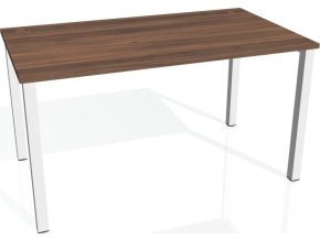 Office pro HOBIS UNI -US 1400 - Stůl pracovní rovný 140 cm (BARVA NOHY BÍLÁ, LTD DESKY HOBIS ŠEDÁ)