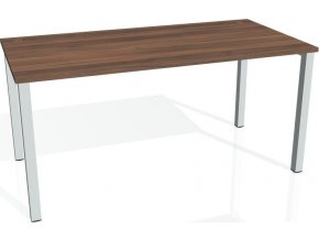 Office pro HOBIS UNI -US 1600 - Stůl pracovní rovný 160 cm (BARVA NOHY BÍLÁ, LTD DESKY HOBIS ŠEDÁ)