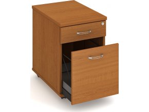 Office pro HOBIS kontejner K 22 ZSC N 2 zásuvky napríc 60 cm (LTD DESKY HOBIS ŠEDÁ, LTD KORPUS HOBIS ŠEDÁ, ÚCHYTKY HOBIS UCO)