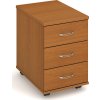 Office pro HOBIS kontejner K 23 N - 3 zásuvky napríc 60cm (LTD DESKY HOBIS ŠEDÁ, LTD KORPUS HOBIS ŠEDÁ, ÚCHYTKY HOBIS USH)