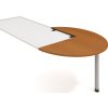 Office pro HOBIS GP 22 P P - Stůl jednací pravý podél pr120 cm  GATE (BARVA KOVU ŠEDÁ, LTD DESKY HOBIS ŠEDÁ)