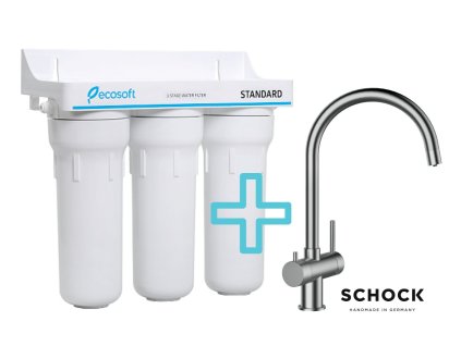 Výhodný set filtru Ecosoft Standard 3 Mikrofiltrace + dřezové baterie SCHOCK ARES
