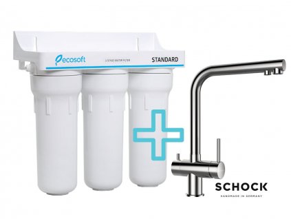 Výhodný set filtru Ecosoft Standard 3 Mikrofiltrace + dřezové baterie SCHOCK VITUS