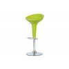 Barová židle, limetkový plast, chromová podnož, výškově nastavitelná