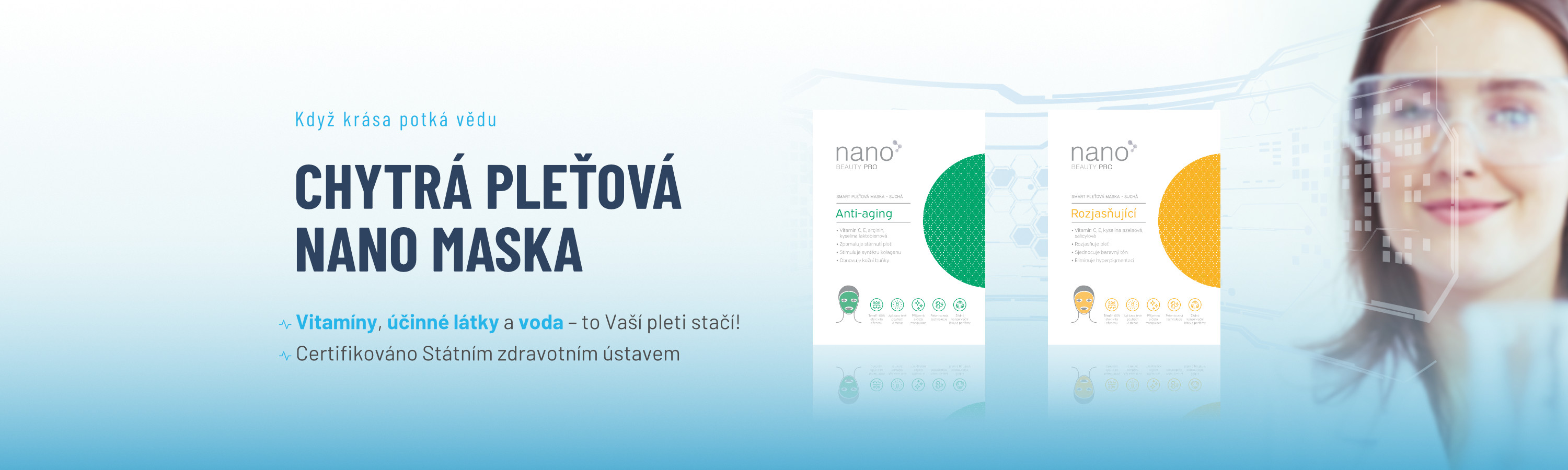 Chytrá pleťová maska nanoBeauty