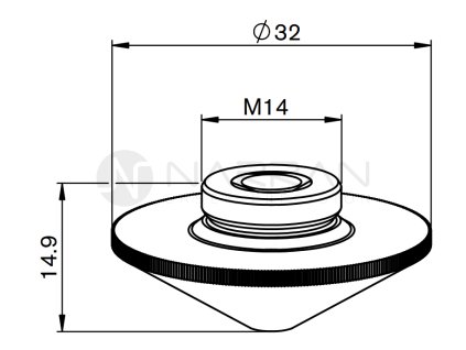 RAYTOOLS M14 CONICAL SINGLE NOZZLE D. 3,0mm ORIGINAL PART