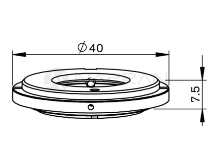 MZ-H.G. RETAINER NUT W/AMPLIF. HOLE 1.3