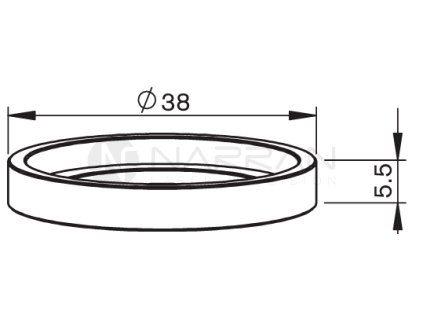 6386 mz h g ptfe insulator 38 x5 5