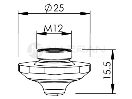 TR-DOUBLE NOZZLE O 2.5 EAU