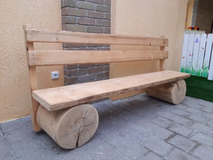 Dřevěná lavice MASIV-JASAN+SMRK-v 0,9m,d 2m