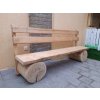 Dřevěná lavice MASIV-JASAN+SMRK-v 0,9m,d 2m