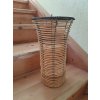 Váza závěsná proutí+kov Y-098-výška 39cm