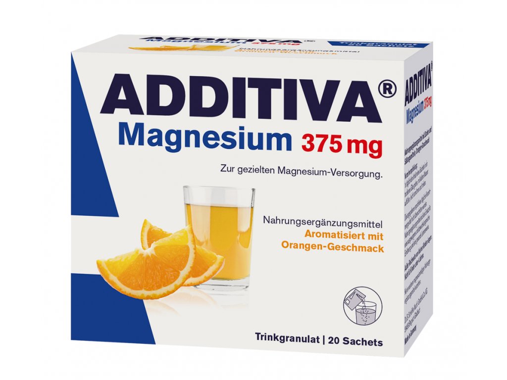 Additiva Magnesium 375 Mg, nápoj pomeranč 20sáčků