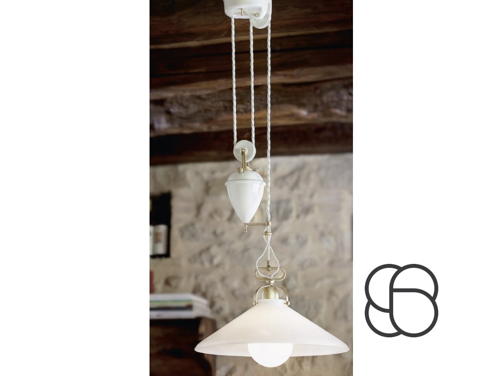 Stahovací svítidlo retro s protizávažím Linea Tenda