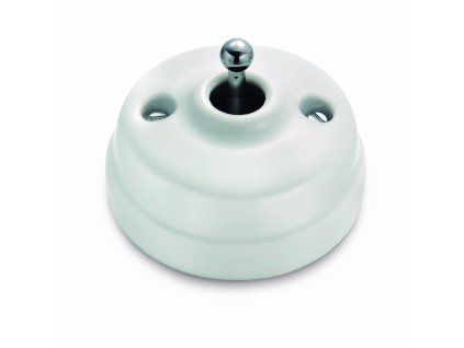 Porcelánový vypínač Dimbler bílá/chromová páčka