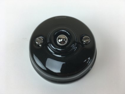 Porcelánový vypínač Dimbler černá/černý nikl páčka - výprodej