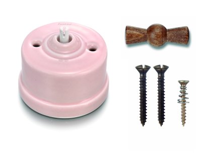 Porcelánový vypínač povrchový Garby pastel - doprodej vypínačů 1