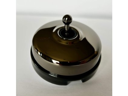 Porcelánový vypínač Dimbler černá - kryt černý nikl/páčka černý nikl - výprodej