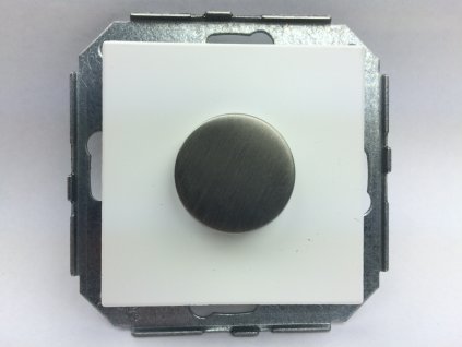 Tlačítko F-37 bílý plast/nerez. ocel