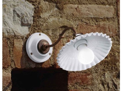 Porcelánová nástěnná lampa retro Linea Duse