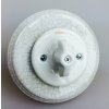Porcelánový vypínač Garby Colonial bílý/retro klička bílá