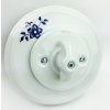 Porcelánový vypínač Garby Colonial bílý/retro klička bílá
